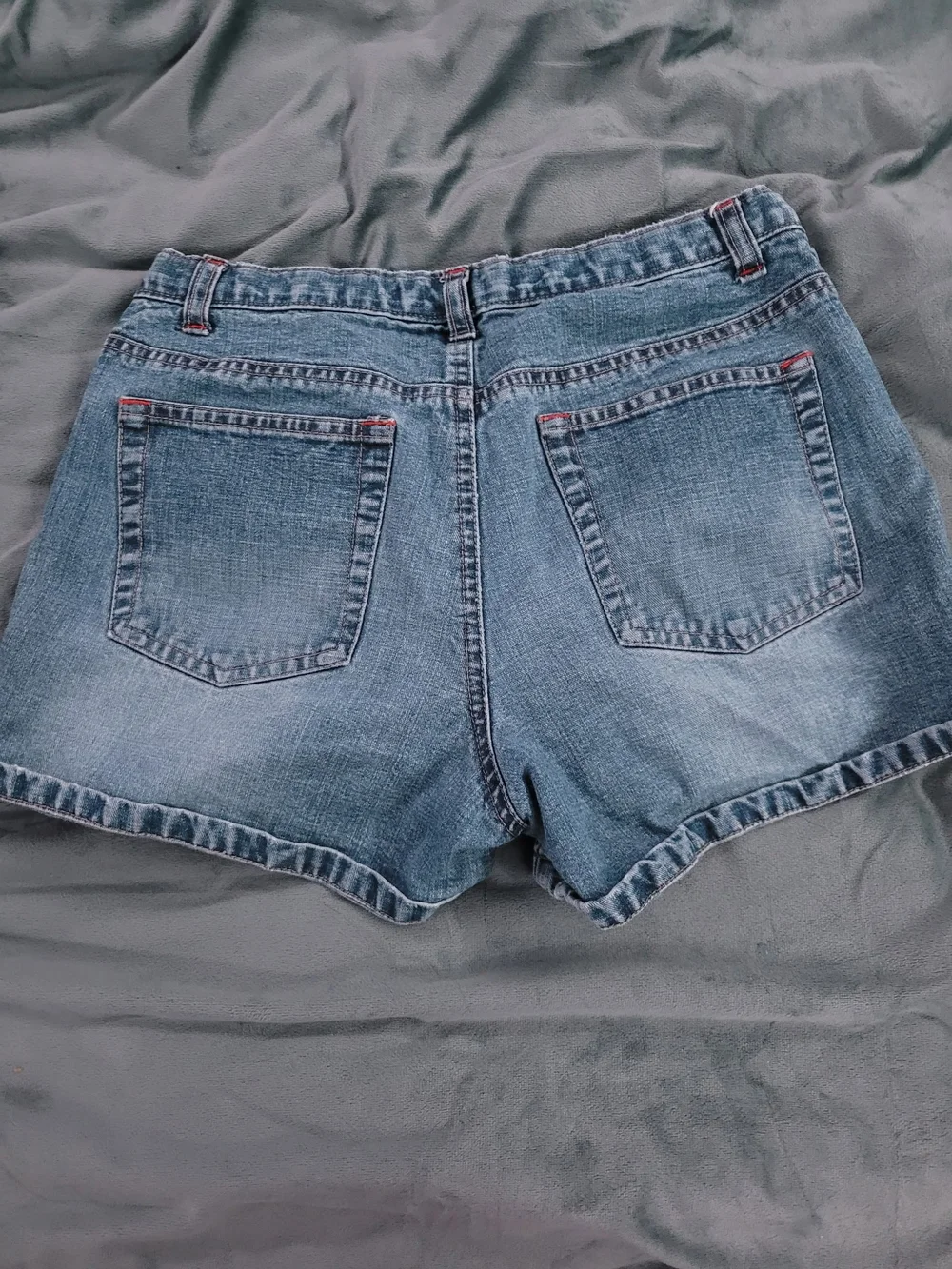 Old Navy Denim Shorts with Red & White Star Appliqués